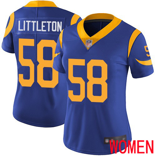 Los Angeles Rams Limited Royal Blue Women Cory Littleton Alternate Jersey NFL Football #58 Vapor Untouchable